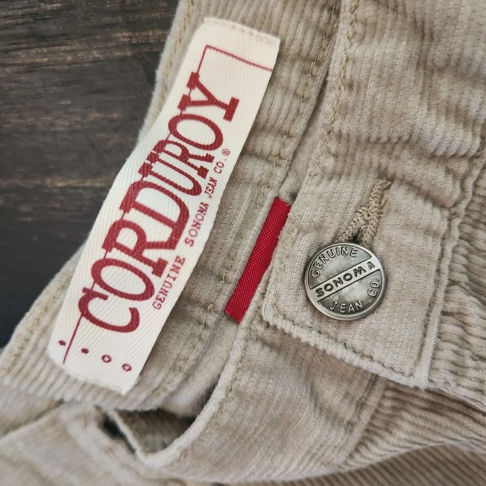 Vintage Y2K Corduroy Cargo Pants Men 36x32  Baggy Loose Relaxed Skate Surf Beige
